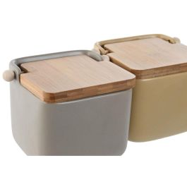Salero Basicos DKD Home Decor Gris Beige 12 x 11 x 15 cm (2 Unidades) Salero Basicos DKD Home Decor Gris Beige 12 x 11 x 15 cm (2 Unidades)