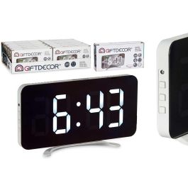 Giftdecor Reloj Espejo Blanco 15.7x7.7x1.5 cm con Cable USB + 1xCR2016 (Set de 12) Precio: 168.49999958. SKU: S3611242