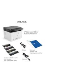 HP 4ZB96A - Impresora Multifunción Láser Color MFP 178NW WiFi 3 en 1 Compacta para Oficina y Hogar, 18ppm Negro, 4ppm Color