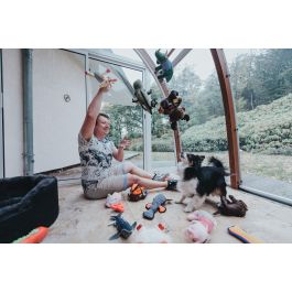 Hunter Juguete para Perro Tough Kamerun Oso Negro Interactivo y Resistente de Poliéster 29 cm