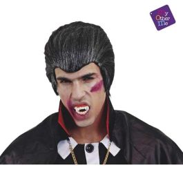 My Other Me Peluca de Vampiro Negra y Gris, para Disfraz de Halloween, 100% Poliéster, 85g, Edad +3 Años