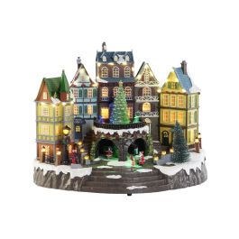 DKD Home Decor Ciudad Navidad Tradicional de Resina con Luz LED, Movimiento Musical y Baterías Incluidas, Multicolor 40x26x32.5 cm DKD Home Decor Ciudad Navidad Tradicional de Resina con Luz LED, Movimiento Musical y Baterías Incluidas, Multicolor 40x26x32.5 cm
