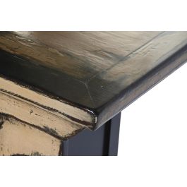 DKD Home Decor Buffet Oriental Madera de Olmo Crema y Marrón Oscuro 176x42x83 cm con 3 Cajones, 4 Puertas y 2 Estanterías