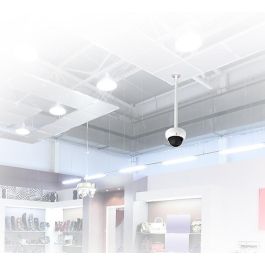 B-Tech Soporte Techo Fijo para Postes Ø38mm, Blanco