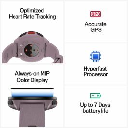 Smartwatch con Podómetro Running Polar Pacer 45 mm Morado Smartwatch con Podómetro Running Polar Pacer 45 mm Morado