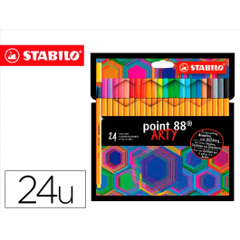 Stabilo Rotulador Point 88 Punta de Fibra Estuche 24 Colores Surtidos 0.4mm Precio: 19.59000043. SKU: B179Z94HV7