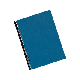 Q-connect Tapa de Encuadernación Cartón Simil Piel DIN A4 Azul Caja 100 Unidades