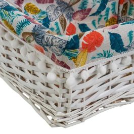 Cesto para la Ropa Blanco Mimbre 47 x 35 x 55 cm Cesto para la Ropa Blanco Mimbre 47 x 35 x 55 cm