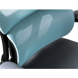 Q-connect Silla de Dirección Sorrento Malla Base Metálica Ruedas Premium, Color Azul Gris, Altura Máx. 1320 mm, Ancho 650 mm, Profundidad 600 mm