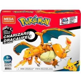 Mega Bloks Pokemon Charizard GWY77 Figura Articulada para Construir con 222 Piezas, +8 Años