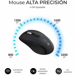 Teclado y Ratón Subblim OFFICE PROWAVE Negro Qwerty Español QWERTY