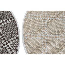 DKD Home Decor Alfombra Marron Beige 150 x 150 cm (6 Unidades)