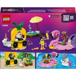 LEGO 42658 Set de Construcción LEGO Friends Fiesta Piscina con Flamenco y Unicornio, Incluye 2 Flotadores, Minifiguras y Gato, +5 años
