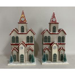 DKD Home Decor Casa Navidad Fantasía con LED MDF Rojo Verde Blanco 8x28x13 cm Pack 2 Unidades Funciona con 2 Pilas AAA Precio: 16.99566. SKU: B19DZP8H73