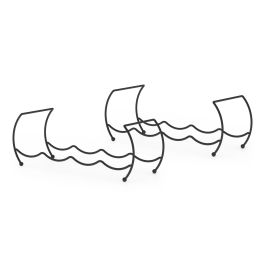 Confortime Botellero Metal Negro para 8 Botellas 44,5 cm