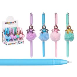 Bolígrafo Pompon Oso Pincello - Surtidos Azul, Morado, Rosa, Verde - 5x18x3 cm (48 Unidades) Precio: 41.94999941. SKU: B1A89439BG
