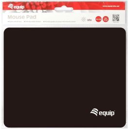 Equip 245011 Alfombrilla de Ratón, 180x220x3mm, Base Antideslizante, Nylon/Caucho, Negra. Óptima para Todos los Tipos de Ratón.