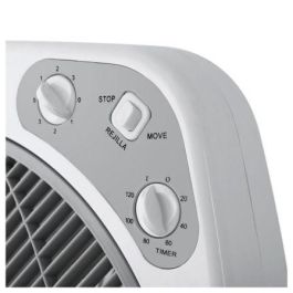 Orbegozo BF 0140 Ventilador Box Fan Portátil 60W, 4 Aspas 40cm, 3 Velocidades, Temporizador 2h, Silencioso, Difusor Rotatorio