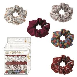 Cerdá Coleteros de Tela Harry Potter | Set de 5 Piezas Accesorios para el Pelo Poliéster Multicolor