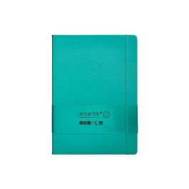 Cuaderno Con Gomilla Antartik Notes Tapa Dura A4 Hojas Cuadricula Turquesa 100 Hojas 80 gr Fsc