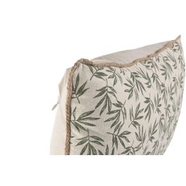 DKD Home Decor Cojín Boho Algodón Yute Blanco Verde 50 x 30 cm (2 Unidades)