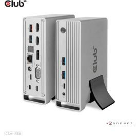 Club3D CSV-1568 Estación de Acoplamiento USB-C 4K 100W con 6xUSB3, DP, 2xHDMI, VGA, LAN, Power Delivery 120W