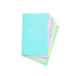 Carchivo Separadores A4 PP Extra Fuerte Colores Soft 6 Posiciones