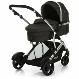 HAUCK Duett 2 Cochecito Doble Negro, con Asiento Reversible y 2º Asiento Desmontable, para Hermano y Bebé Desde el Nacimiento