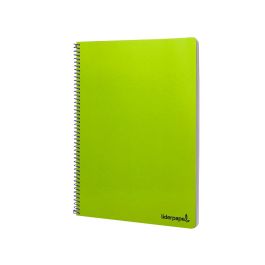 Cuaderno Espiral Liderpapel Folio Smart Tapa Blanda 80H 60 gr Cuadro 4 mm Con Margen Color Verde 10 unidades