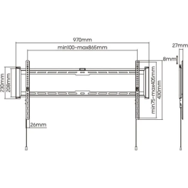 Stell Soporte TV Fijo SLIM Acero SHO 7210