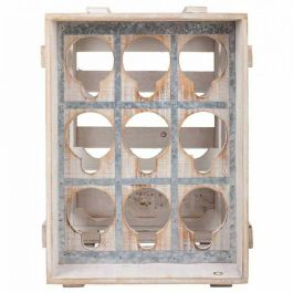 Botellero Alexandra House Living Natural Madera de abeto 43 x 32 x 33 cm 9 botellas Caja