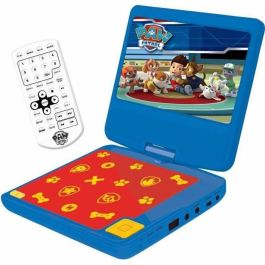 Lexibook Reproductor de DVD portátil Pat Patrouille Pantalla LCD giratoria 7'' USB con Control Parental Compatible MP3/CD para niños
