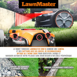 Lawnmaster LAW6939349520105 Robot cortacésped autónomo 24V sin cable perimetral - El más sencillo del mercado