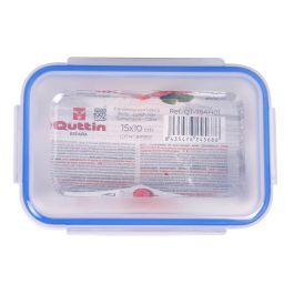 Quttin Fiambrera Hermética Rectangular 500 cc (12 Unidades)
