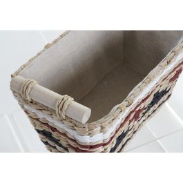 Cesta Colonial DKD Home Decor Natural Granate 27 x 24 x 39 cm Set de 3