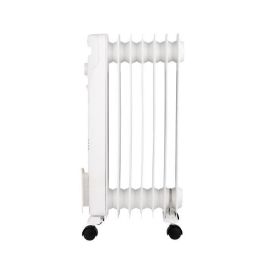 Oceanic OCEABH1500W2 Baño de aceite de radiador eléctrico 1500W - 3 potencias, 7 Elementos, Blanco, Móvil