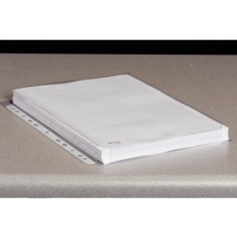 Funda multitaladro Leitz con fuelle DIN A4, 170 mc, cristal, pack 10 unidades