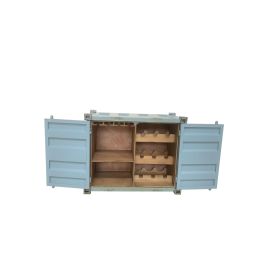 Botellero Vintage DKD Home Decor Azul Celeste 37 x 64 x 77 cm