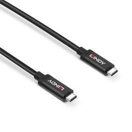 Lindy Cable Activo USB-C a USB-C 5m, USB 3.2 Gen 2 (10Gbps) con DisplayPort 1.4 Alt Mode y 60W PD para Extensión
