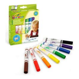 Crayola 8324 Rotuladores Lavables Mimi Kids, 8 Unidades con Puntas de Seguridad, Tinta Lavable sin Jabón, para Niños +12 Meses