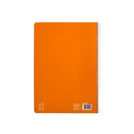 Cuaderno Espiral Liderpapel Din A4 Pautaguia Tapa Dura 80H 90 gr Cuadro Pautado 5 mm Color Naranja 5 unidades