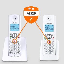 Alcatel F530 Teléfono Inalámbrico Doble Manos Libres Azul Agenda 50 Contactos 8h Hablar 100h Espera
