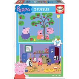 Puzzle 2x48 piezas pepa pig