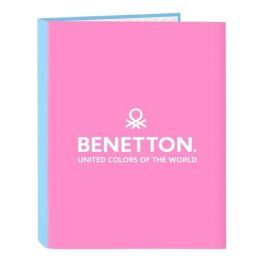 Carpeta de anillas Benetton Spring Rosa Azul cielo A4 26.5 x 33 x 4 cm Precio: 4.49999968. SKU: B1C9TGB54E