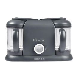 Beaba BEA3384349129521 Babycook Dúo, Robot de Cocina para Bebés, Procesador de Alimentos, Vapor y Mezcla, Gris Oscuro