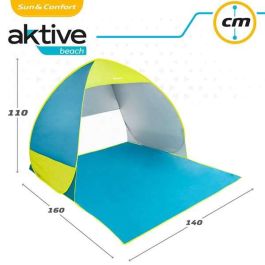 Tienda playa pop up 160x140x110 poliester uv50 color azul/verde Tienda playa pop up 160x140x110 poliester uv50 color azul/verde