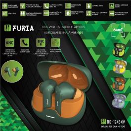 SAMI FURIA TWS Auriculares Inalambricos Bicolor Verde Carga 40mAh/400mAh