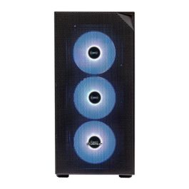 Unykach Revelat Mesh Black ARGB Caja Torre Gaming Midi ATX/Micro ATX con Ventana Cristal Templado y 4 Ventiladores Preinstalados