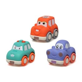 KioKids Vehículos Coloridos de Fricción para Bebés - Set de 3 Cochecitos con Personajes Seguros, para Desarrollo Motor, +6 Meses