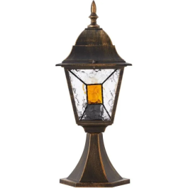 Brilliant BRI4004353349348 Terminal al aire libre Dore Black E27 Max 60W Bombilla no incluida